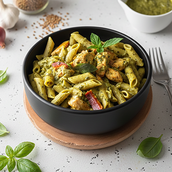 Mushroom Pesto Pasta